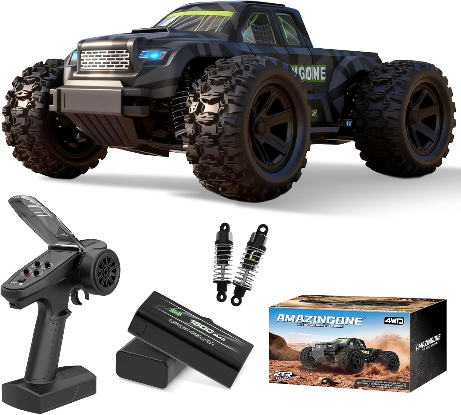 Rc Hobby Grade Monster Truck - JT18W Samochód RC w skali 1/18,
