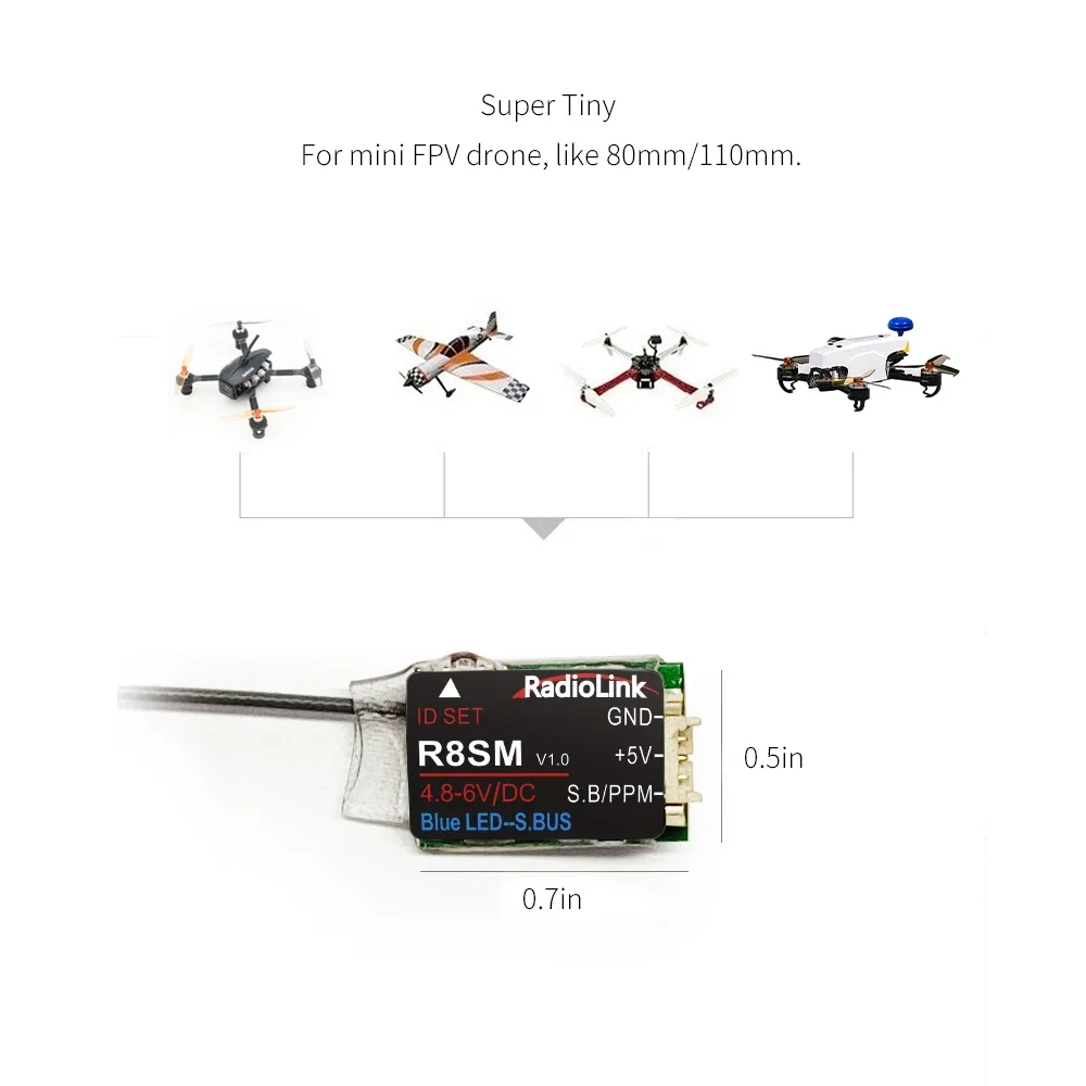 Radiolink R8SM – miniaturowy o – Receiver Sbus 8Ch recenzja i cena
