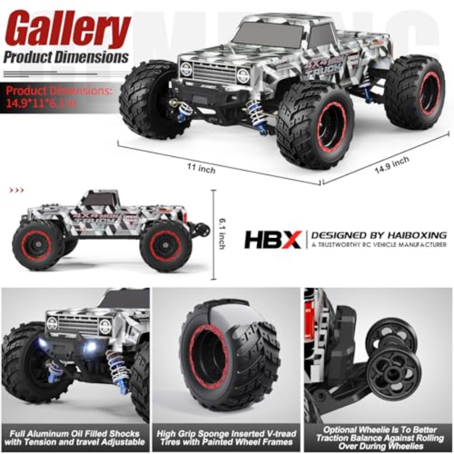 Monster truck RC 4x4 do jazdy  – Rc Hobby Grade Monster Truck recenzja i cena